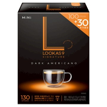 LOOKAS9 深烘美式即溶咖啡  1.15g  130包  1盒