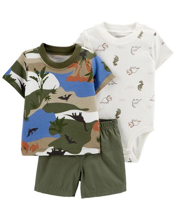 Baby 3-Piece Dinosaur Little Short Set