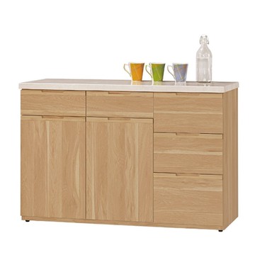 MUNA家居 維克多4尺石面收納餐櫃下座 117.5X40.5X82.5cm