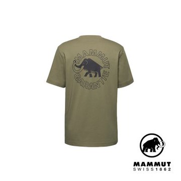 【Mammut 長毛象】Mammut Base T-Shirt Men Guarantee 1974 有機棉休閒短袖T恤 男款 沼澤綠 #1017-07200
