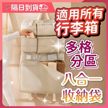 【加寬提手🔥可視設計】八合一收納袋 收納袋 旅行收納袋 收納包 網紋收納袋 衣物收納袋 旅遊收納 行李壓縮袋 旅行袋