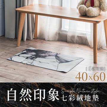 自然印象七彩絨地墊40x60/50x80 dayneeds 大門地墊 房門 門口 止滑 防滑墊