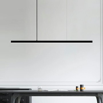 意式極簡餐廳吊燈全銅北歐輕奢現代工作室吧臺辦公室餐桌長條燈具