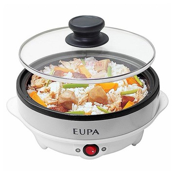 EUPA 優柏~一公升多功能小火鍋／煎鍋／炒鍋／蒸鍋(TSK-U2162)1入 ※限宅配／無貨到付款