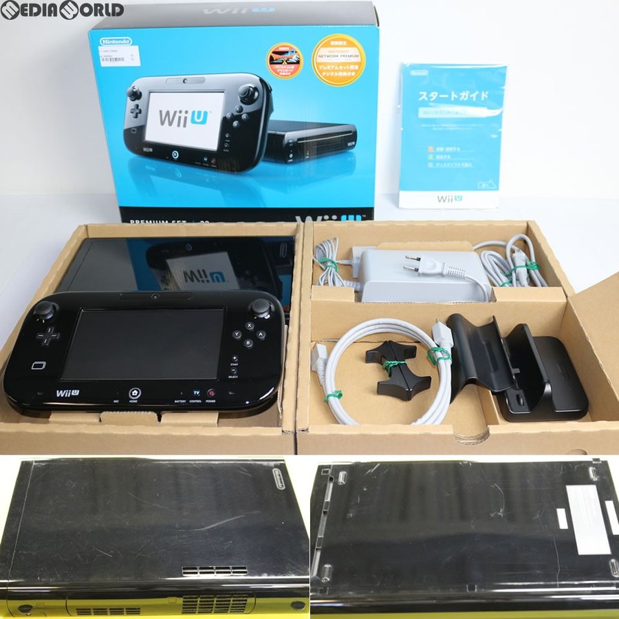 『中古即納』{訳あり}{本体}{WiiU}Wii U プレミアムセット 黒