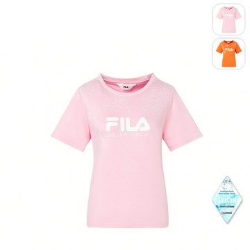 【FILA】女性 涼感短袖圓領T恤-粉色 5TEY-1108-PK