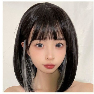 短假髮 全頭套 齊肩鎖骨髮 漫畫劉海 LISA同款 韓系減齡 空氣感 日常百搭 女用