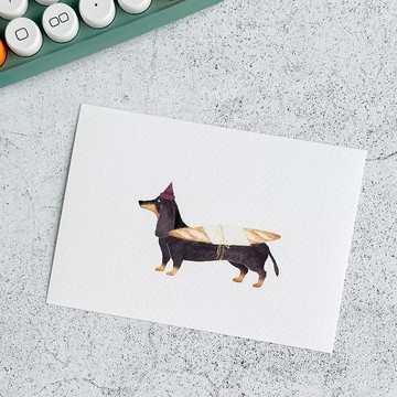 【我帶著法國麵包上路了】 明信片 |柔軟又毛茸茸的小日子系列