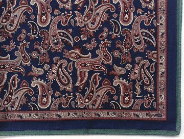 Yves Saint Laurent 復古手帕 Paisley 印花領巾 18.5 x 18 英吋