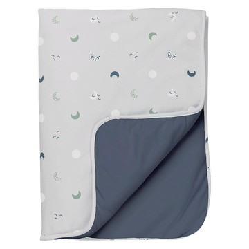 doomoo 有機棉蓋毯 DMDS62  100 x 75cm  月兒彎彎 灰色