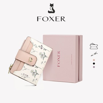 FOXER 女士錢包可愛印花迷你錢包信用卡夾零錢包