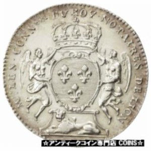 アンティークコイン France, Token, Notary, 1715, MS Silver, Lerouge