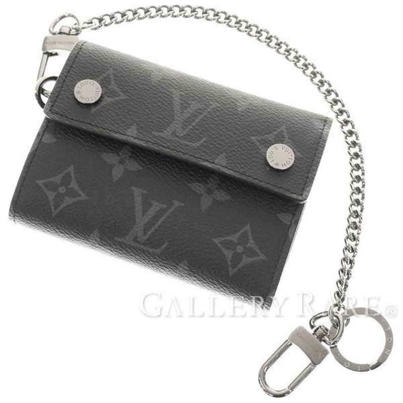 第611092330014号【極美品】LOUISVUITTON ヴィトン　エクリプス　チェーン　三つ折り財布