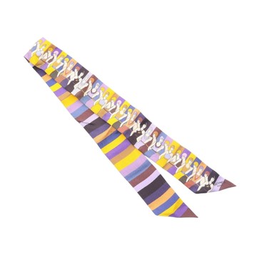 HERMES 愛馬仕 Les Baigneuses Twilly 絲巾 紫色 絲綢 【二手名牌BRAND OFF】