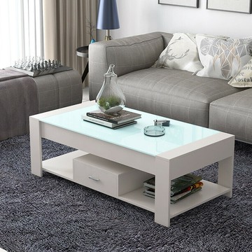 免運 茶幾 茶幾桌 輕奢簡約茶幾 客廳茶幾 客廳桌 包郵簡約現代鋼化玻璃茶幾桌子小戶型創意長方形茶桌茶幾家用客廳