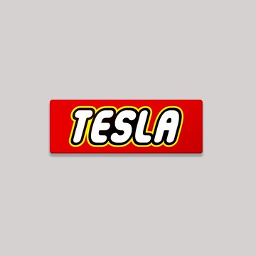 TESLA/TOY/鋁牌飾貼 SunBrother孫氏兄弟 金屬質感 防水 鋁牌 車貼