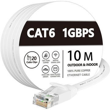 AHOYE CAT6乙太網路線 1Gbps/1000Mbps 10M (NAS伺服器)
