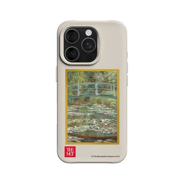 iPhone 16 Pro SolidX 貝殼灰 - The MET - 畫框系列 - 莫內《睡蓮池上的拱橋》