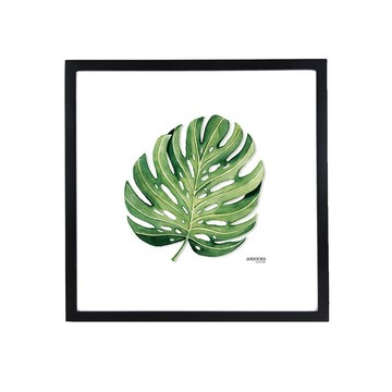 有框畫作 英倫家居 裝飾畫相框 龜貝芋 43x43cm 植物 綠葉 北歐風 Loft