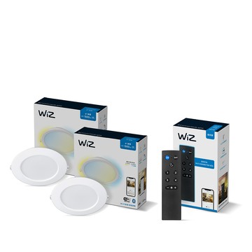PHILIPS WiZ 智慧照明 可調色溫嵌燈 2入+遙控器