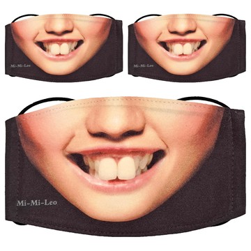 MI MI LEO原創口罩 棉質透氣可調式耳掛 趣味造型口罩 台灣製造  大門牙  1入  3入