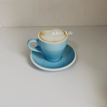 「About Life」厚壁郁金香咖啡杯碟套裝經典款拉花專用ins經典款