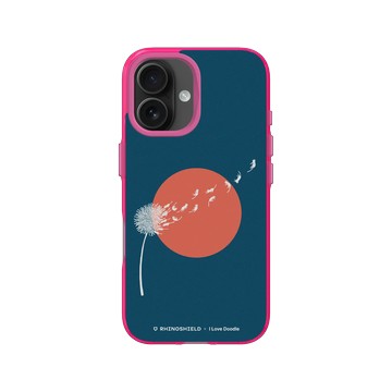 iPhone 16 Clear 粉漾桃 - ilovedoodle (Lim Heng Swee) - Cat and Plant - 蒲公英