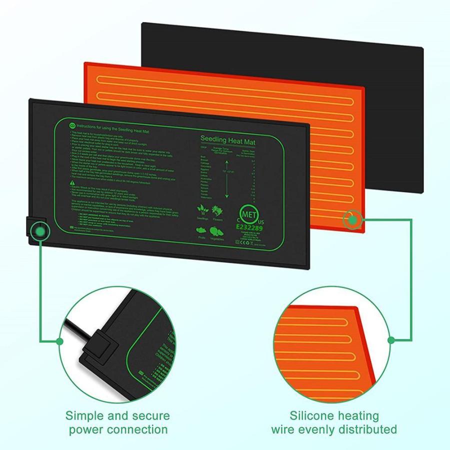 防水植物種子,発芽,クローンスターターパッド,庭用品,水耕栽培用のseedling加熱マット