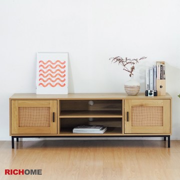 RICHOME 布萊恩雙門電視櫃W150xD40xH47CM