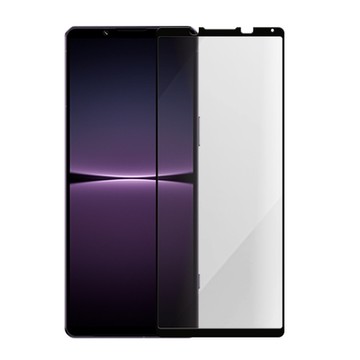Metal-Slim Sony Xperia 1 IV 全膠滿版9H鋼化玻璃貼-晶鑽黑