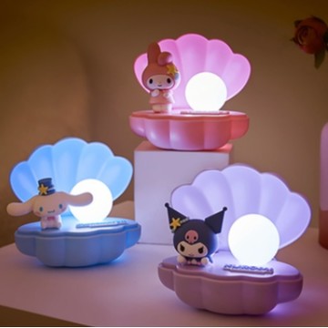 療癒可愛夜燈【遊戲家】超可愛三麗鷗貝殼造型LED小夜燈 睡眠可愛小夥伴 (三種角色任選)