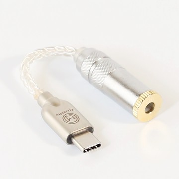 Type-C轉4.4 插頭【川木】轉接線【W297】純銀解碼耳放 600Ω大推力HiFi 手機4.4 type c