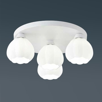 白玉玻璃造型半吸頂燈 36-60783