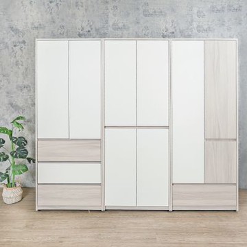 Boden-菲斯7.6尺多功能收納衣櫃組合(四門+二門三抽+三門一抽)-228x58x197cm