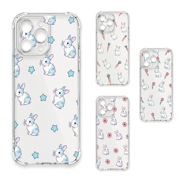 iPhone 17 Pro 殼 TRON iPhone 17 Pro 手繪小兔子 四角防摔 軟殼 手機殼
