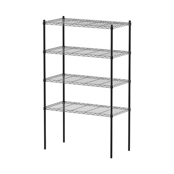 【Y HOUSE】90x45x150公分 輕型四層鐵架 鐵力士架 層架-烤漆黑