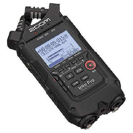 Zoom H4n Pro All Black 4-Track Portable Recorder (2020 Model) with Zoom AD-14 AC Adapter, Windbuster, 16GB Memory Card ＆ USB Cable Bundle