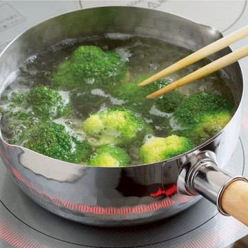 【YOSHIKAWA吉川】槌目紋刻度IH不鏽鋼雪平鍋 20 cm