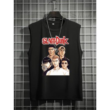 灌籃高手潮牌背心T恤聯名櫻木三井壽衣服青少年籃球無袖體恤衫男t