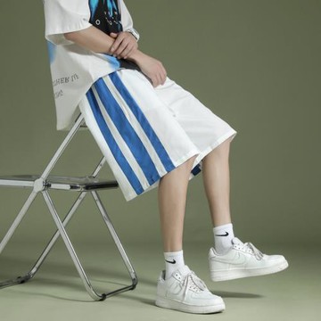 冰絲短褲男夏季休閑五分褲薄款寬松速干運動褲直筒中褲外穿大褲衩