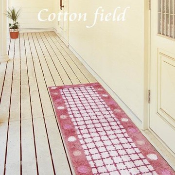棉花田點點-粉紅純棉提花走道毯(45X135cm)