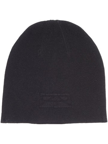 RTA - intarsia-knit logo beanie - men - Silk/Wool/Spandex/Elastane - One Size - Black