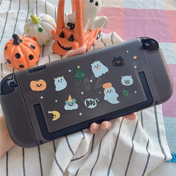 星之森萬圣節switch2適用保護殼可愛透黑任天堂NS2防摔硬殼套