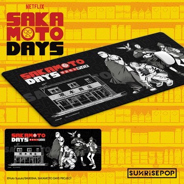 SUNRISEPOP 坂本日常 大滑鼠墊 坂本商店 黑色款