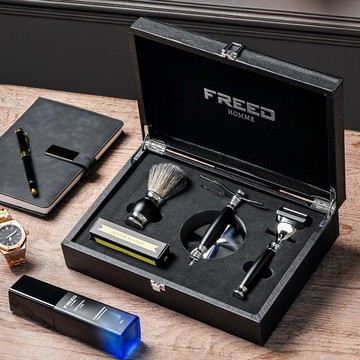 【FREED】五刀刮鬍刀豪華禮盒 極致黑 免費刻字 聖誕禮物  送禮
