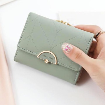 錢包女短款2022新款小眾設計簡約時尚花朵女士小錢包女時尚零錢包