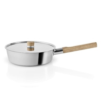 Nordic Kitchen不鏽鋼平底鍋24cm(附蓋) D24xH10cm