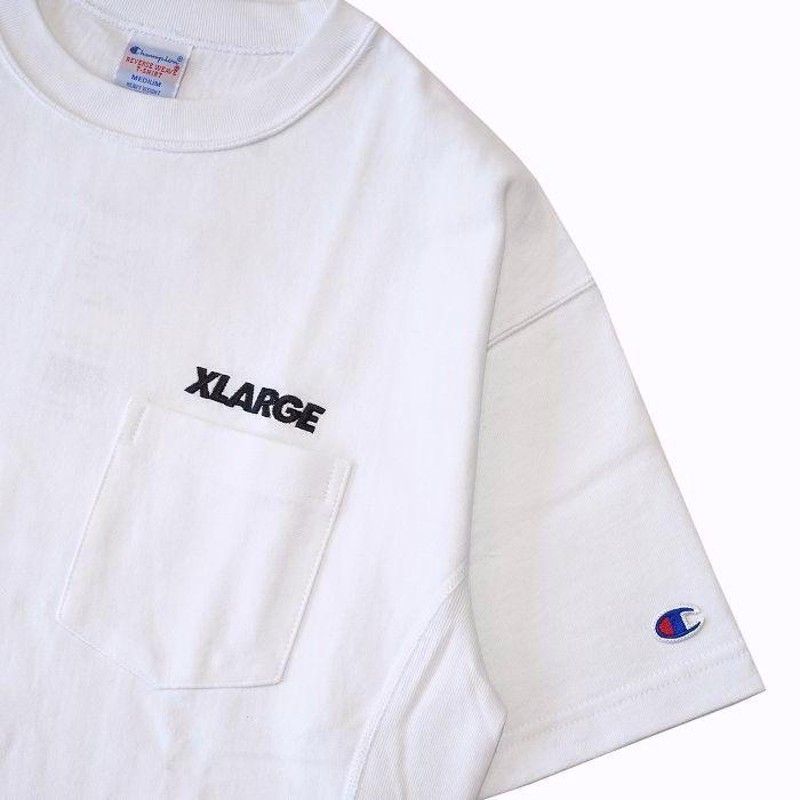 XLARGE × Champion REVERSE WEAVE S/S POCKET TEE エクストララージ ...