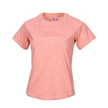 [ACS] Puma 上衣 Moods In Nature Washed 粉紅 短袖 洗舊 女款 復古 637346-26