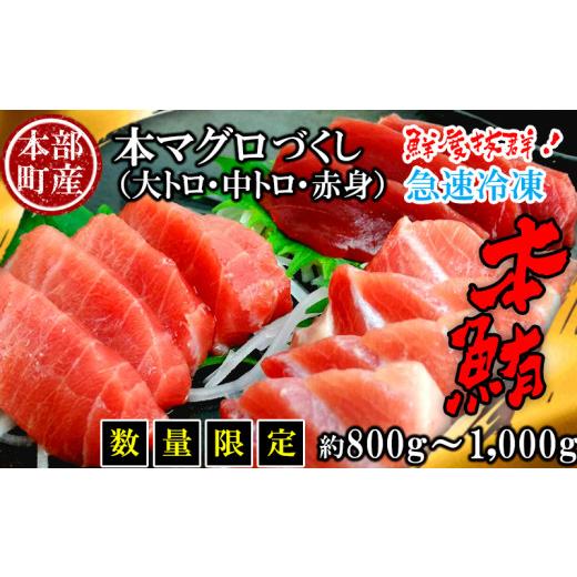 ふるさと納税 沖縄県 本部町 　本部町産　本マグロづくし（大トロ・中トロ・赤身）約800g〜1000g